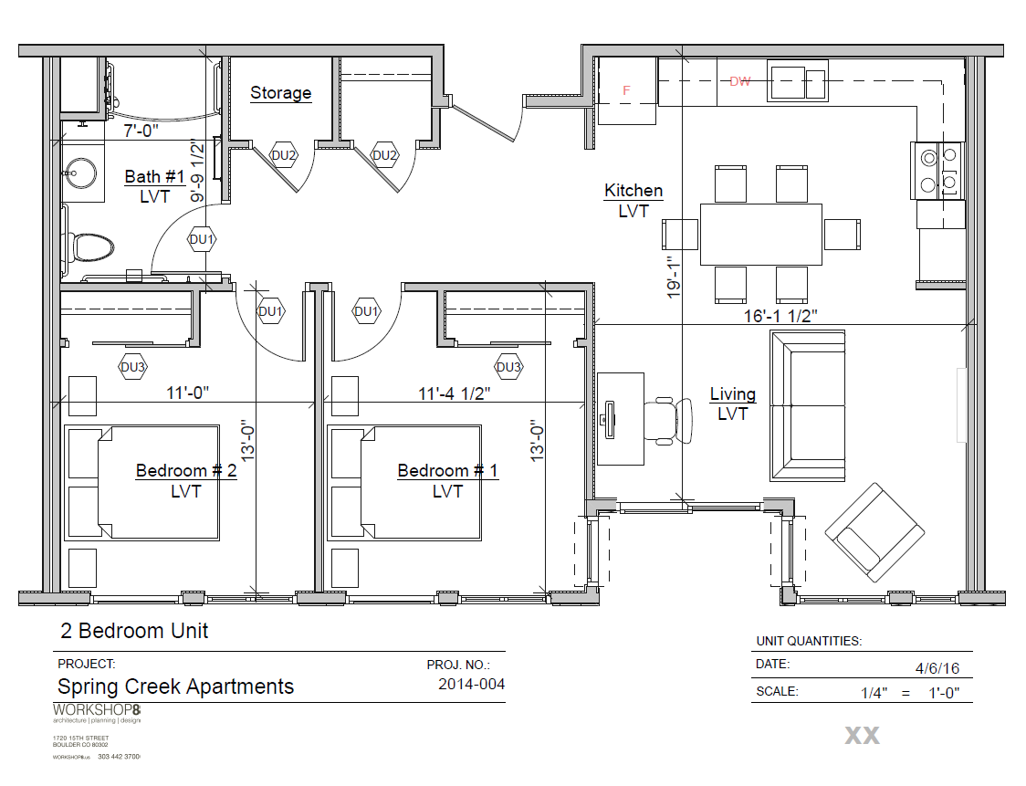 Floor plan for 2 beds, 1 bath, 913 sqft